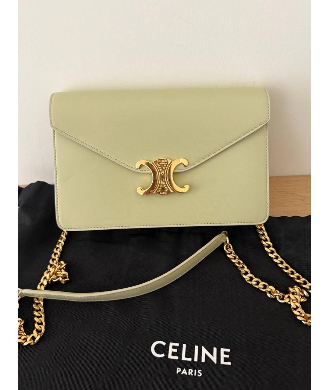 CELINE Кожаная сумка через плечо, фото 8