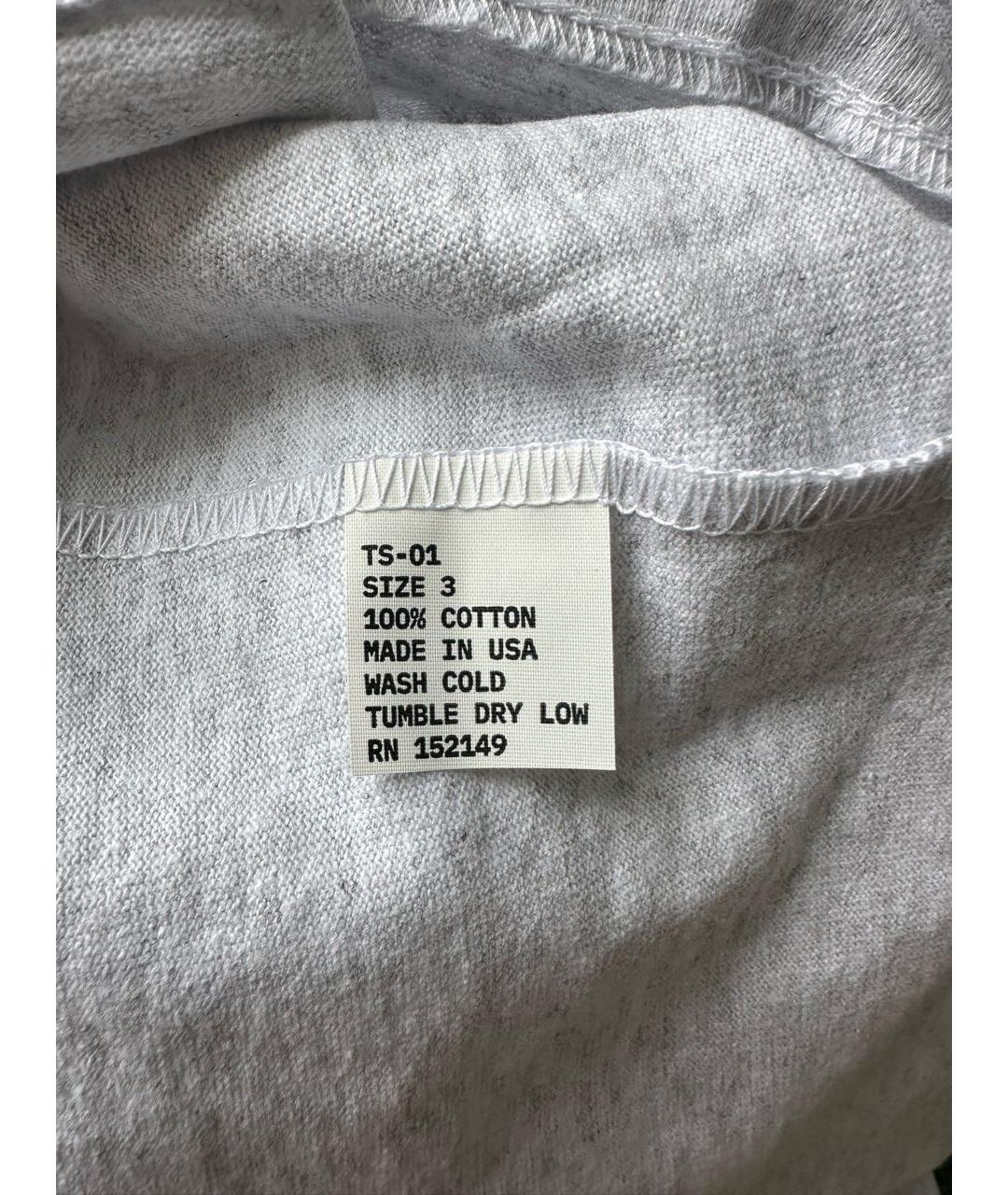 YEEZY Серая хлопковая футболка, фото 5