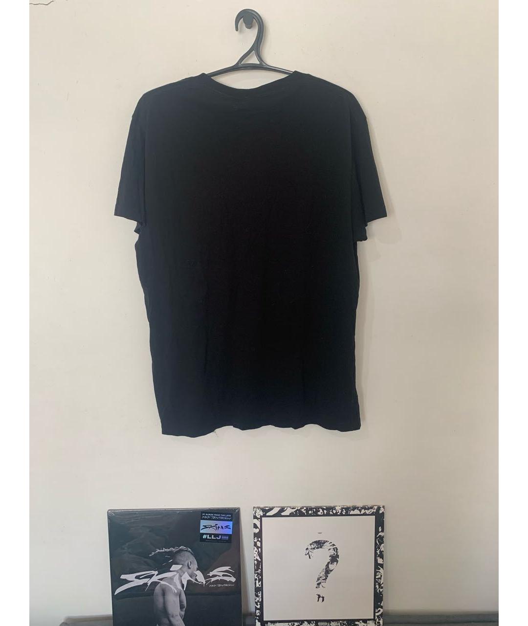 SAINT LAURENT Черная хлопковая футболка, фото 2