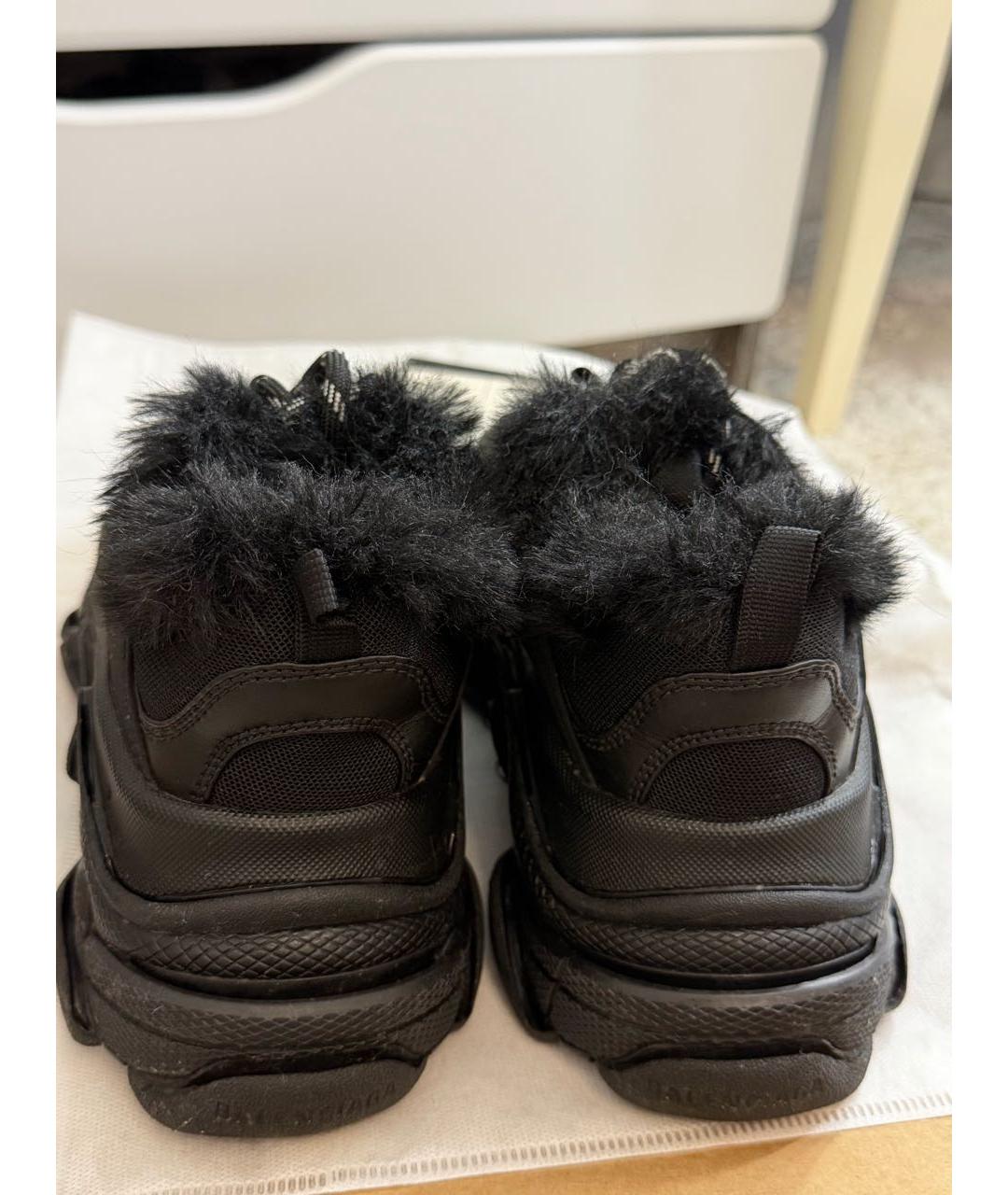 BALENCIAGA Черные текстильные кроссовки, фото 4