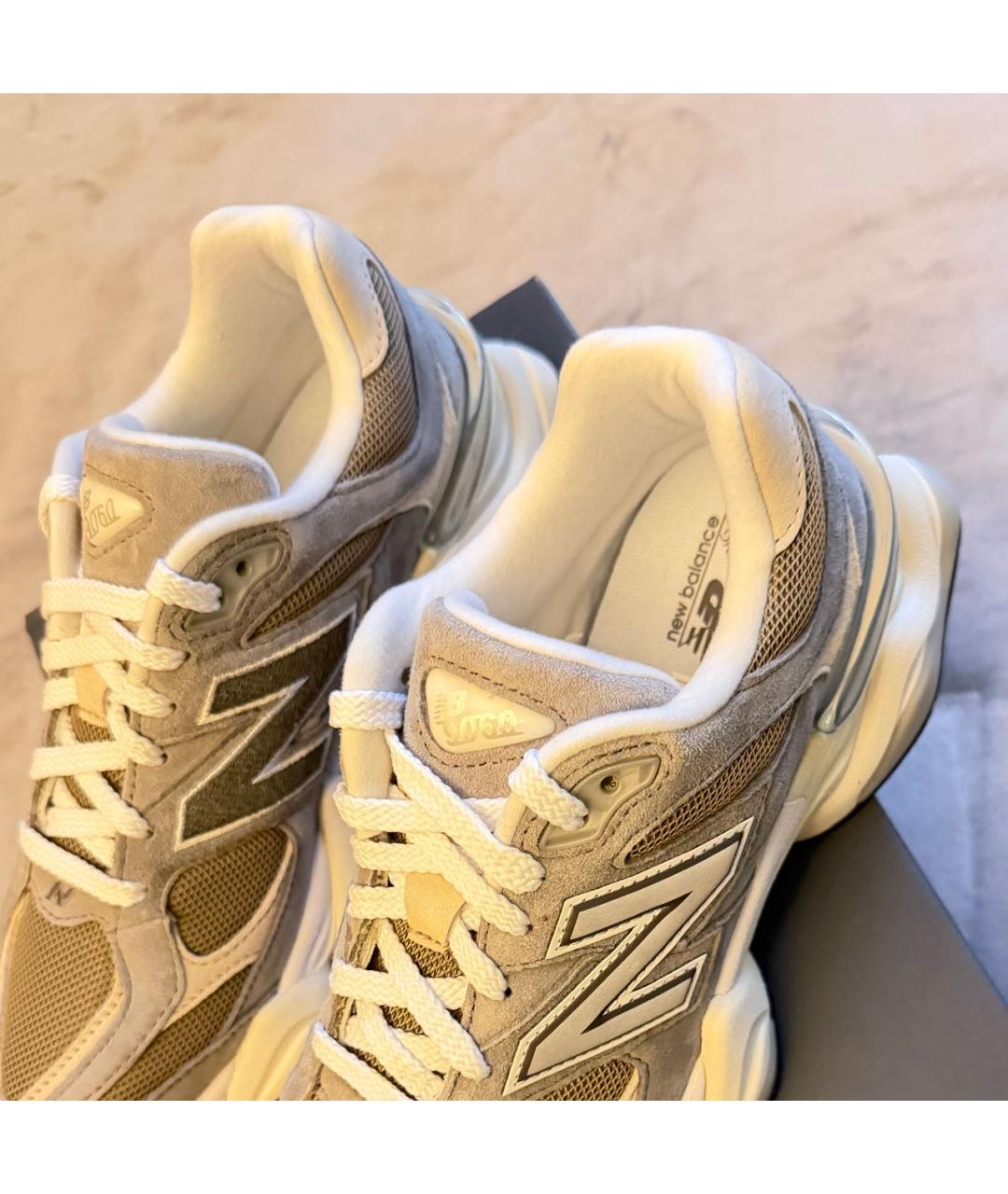 NEW BALANCE Серые замшевые низкие кроссовки / кеды, фото 3