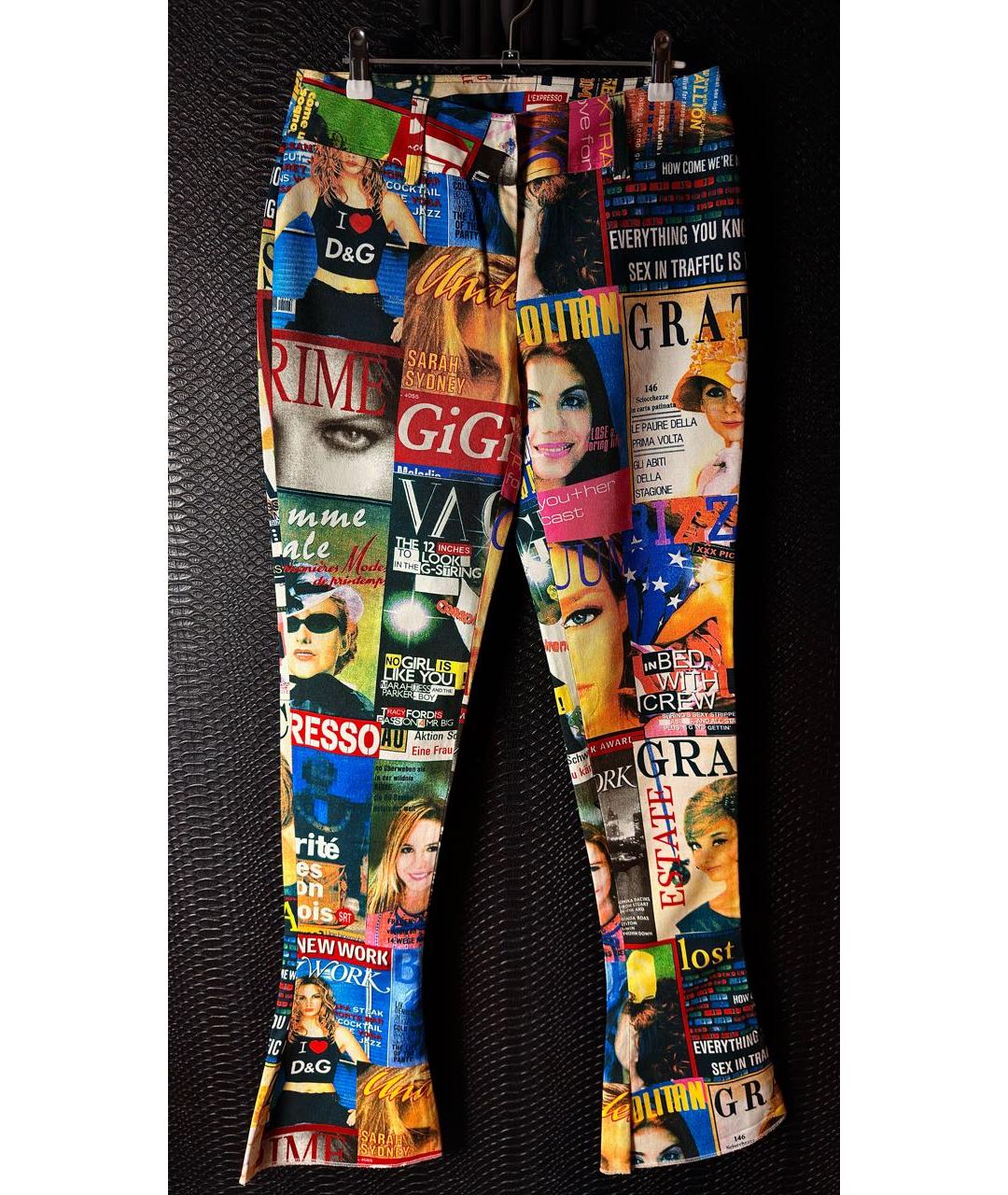 DOLCE&GABBANA Мульти хлопко-эластановые джинсы клеш, фото 8