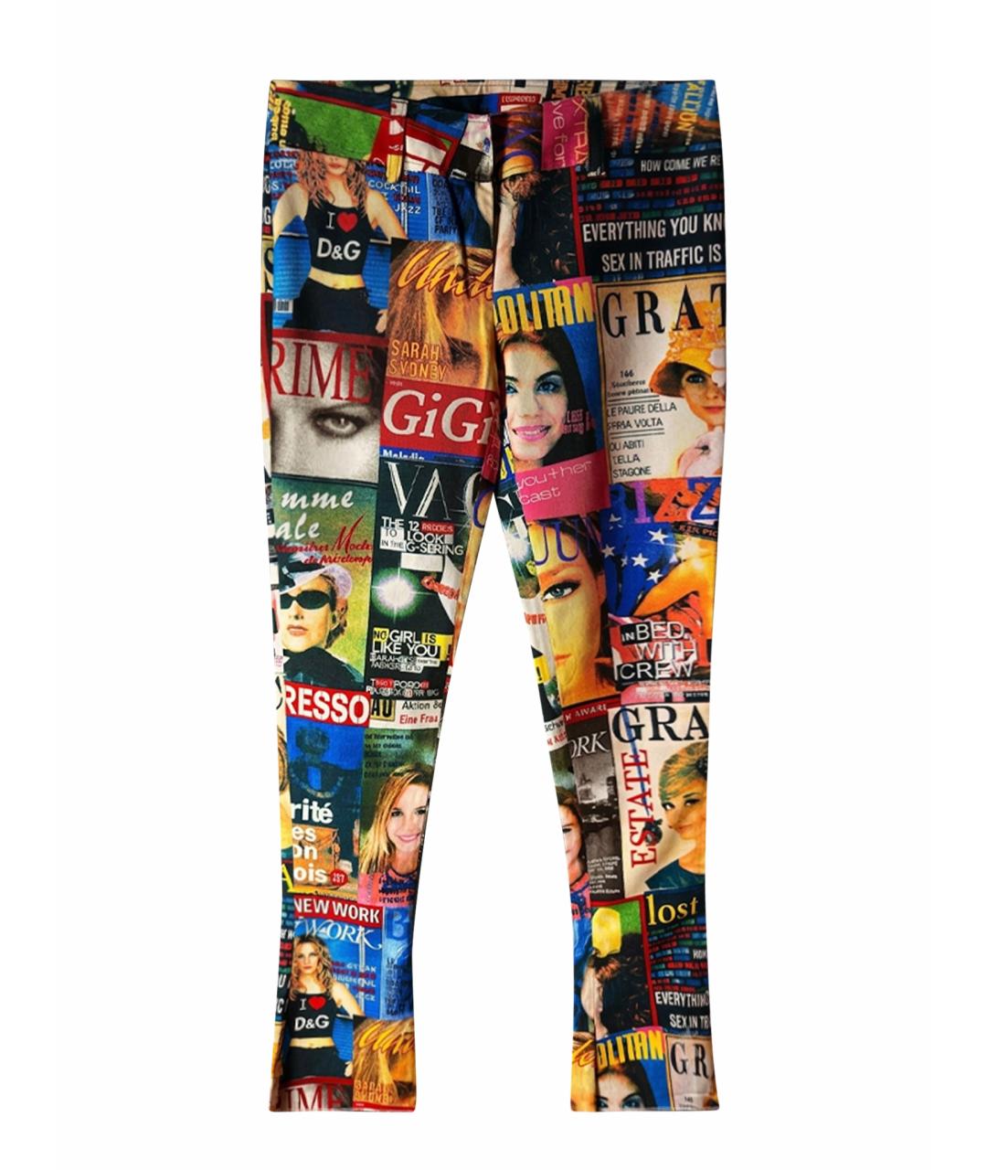 DOLCE&GABBANA Мульти хлопко-эластановые джинсы клеш, фото 1