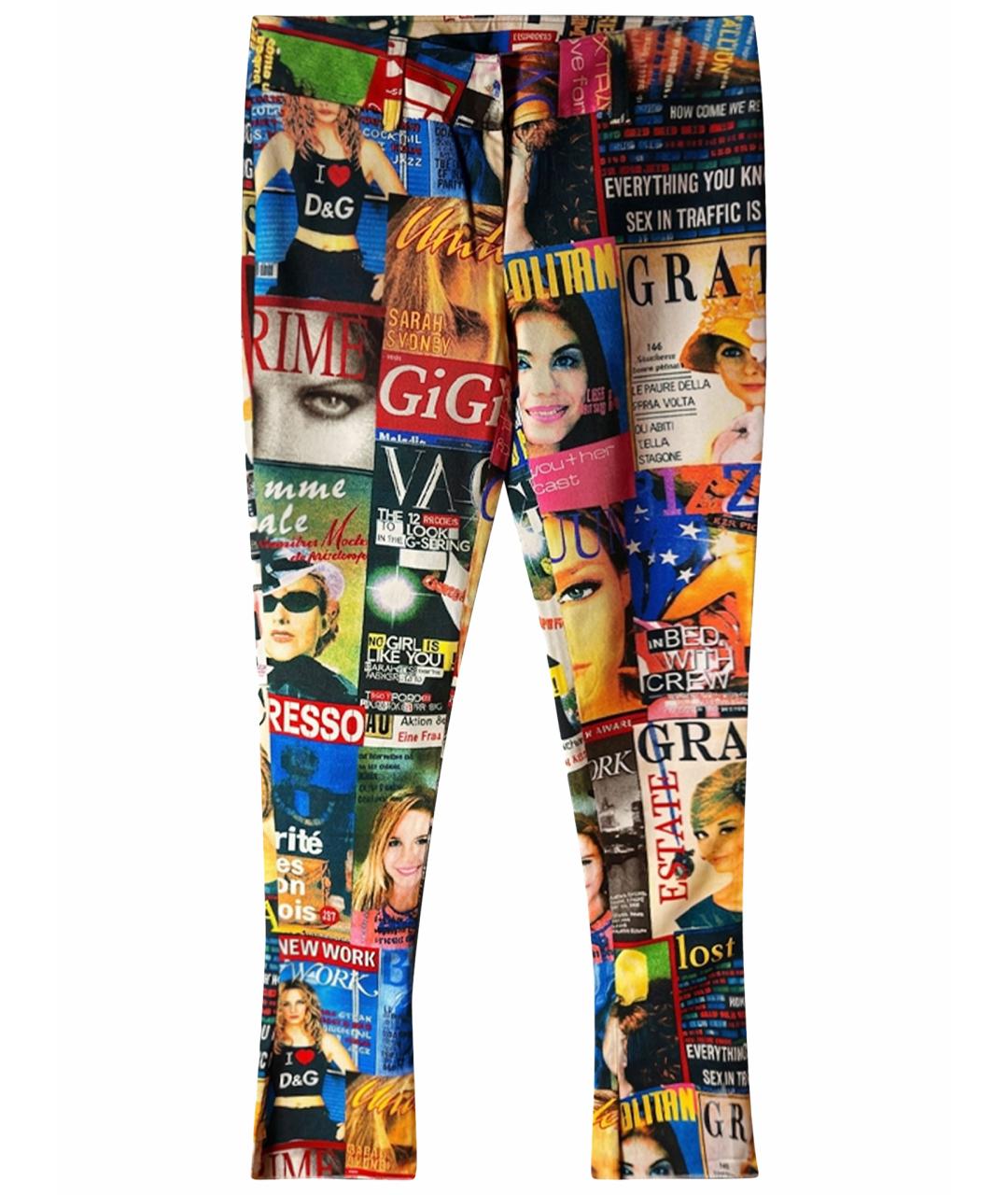 DOLCE&GABBANA Мульти хлопко-эластановые джинсы клеш, фото 1