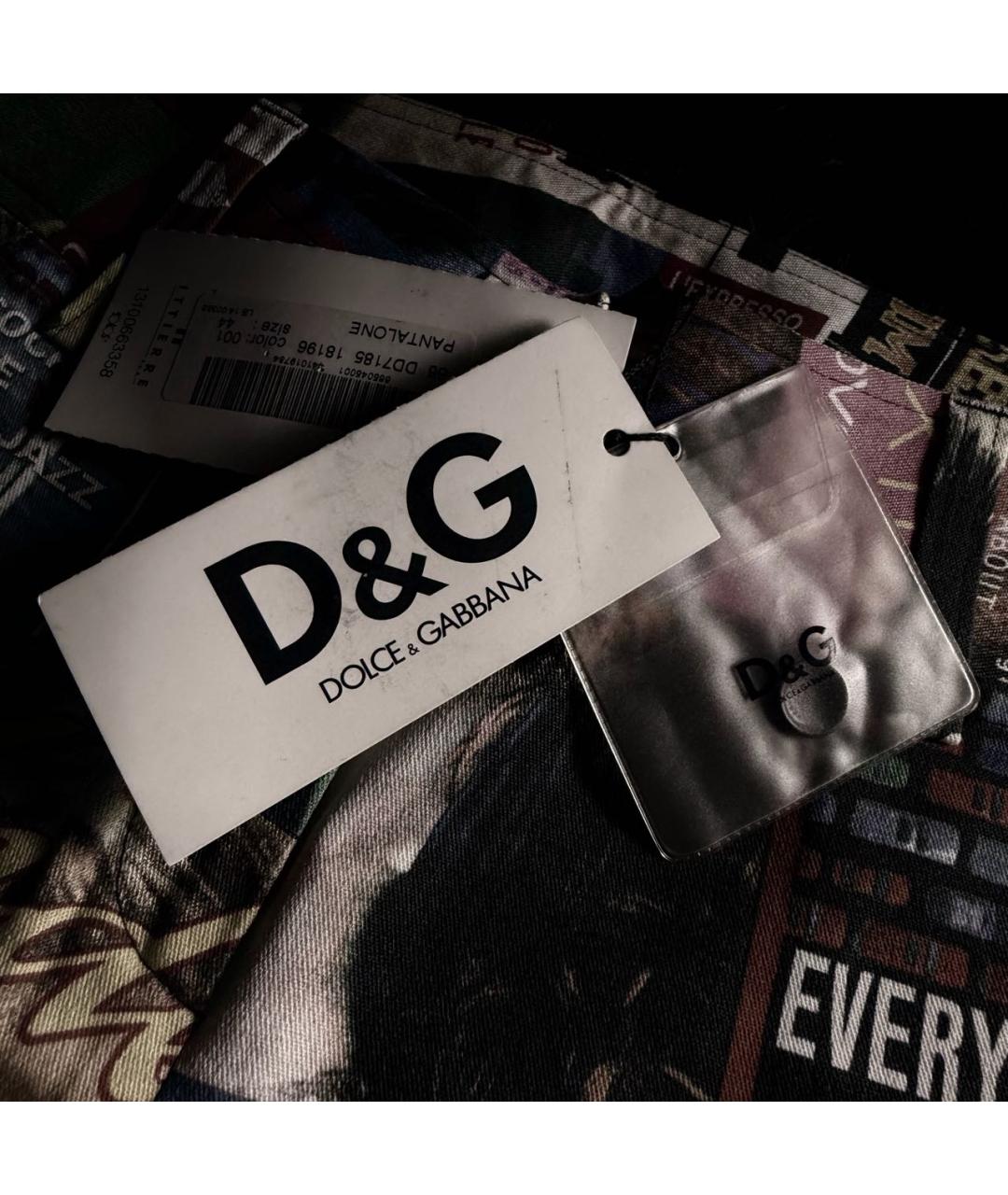 DOLCE&GABBANA Мульти хлопко-эластановые джинсы клеш, фото 5