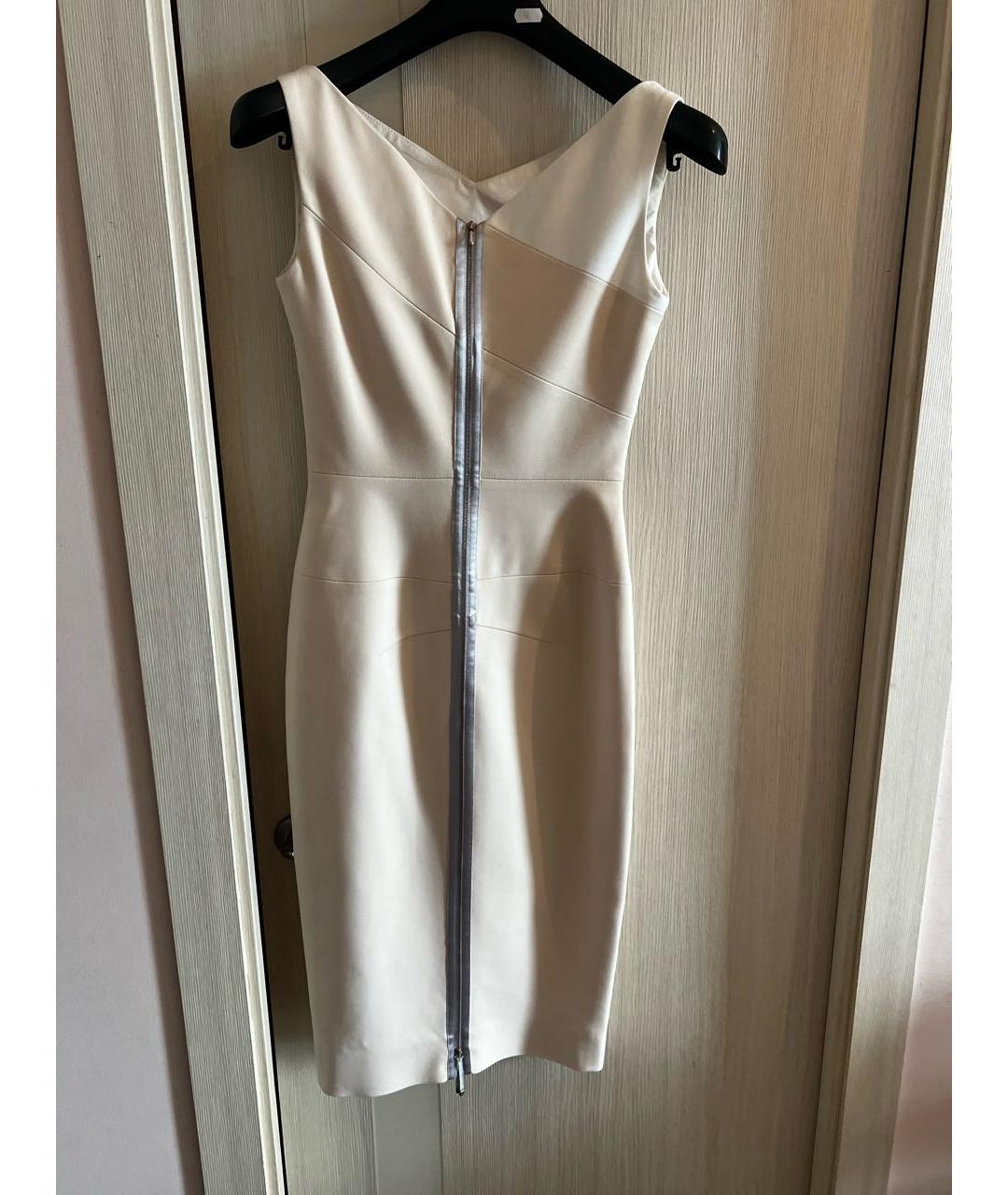 VICTORIA BECKHAM Белое хлопковое коктейльное платье, фото 2