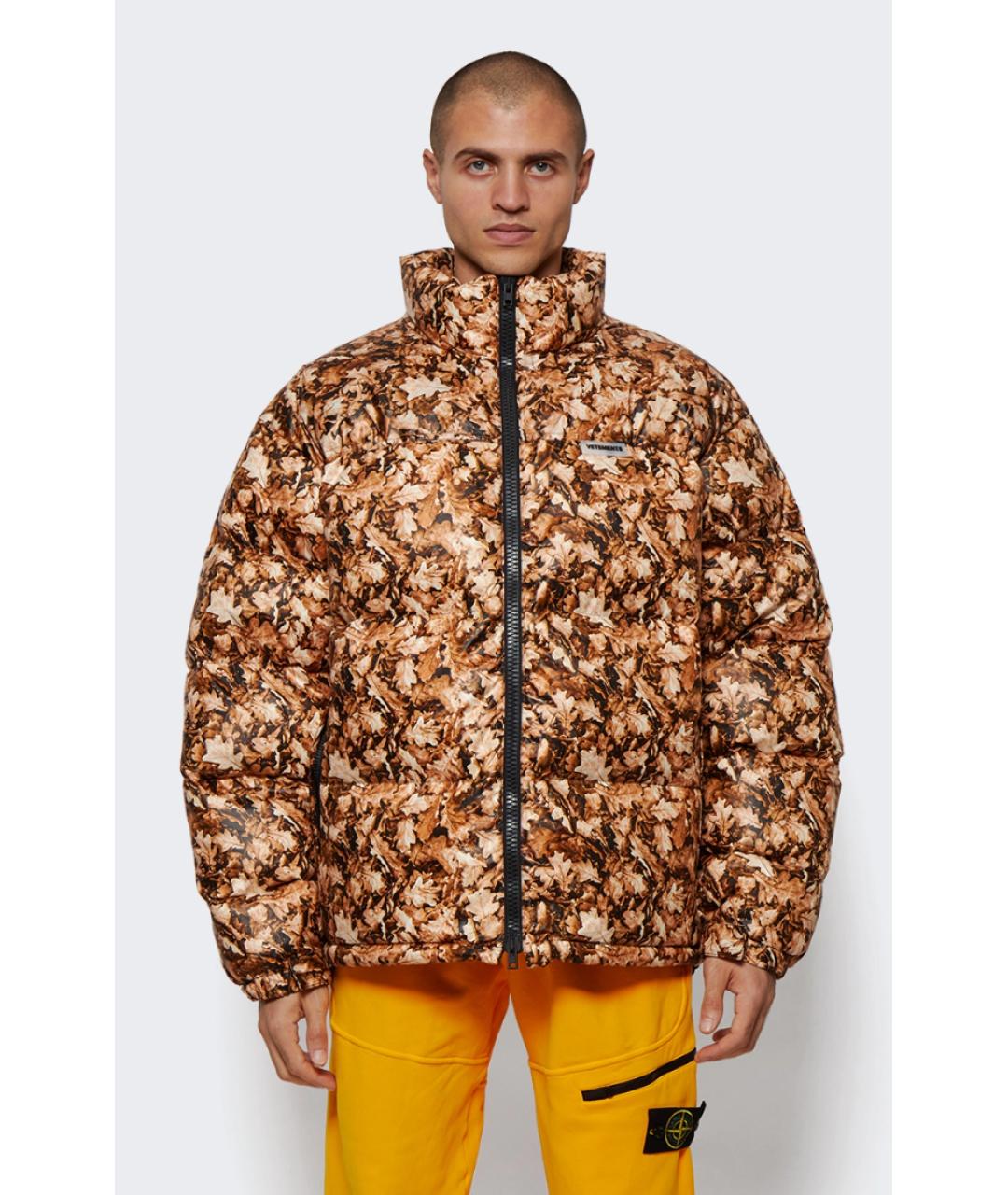 VETEMENTS Оранжевый полиэстеровый пуховик, фото 5