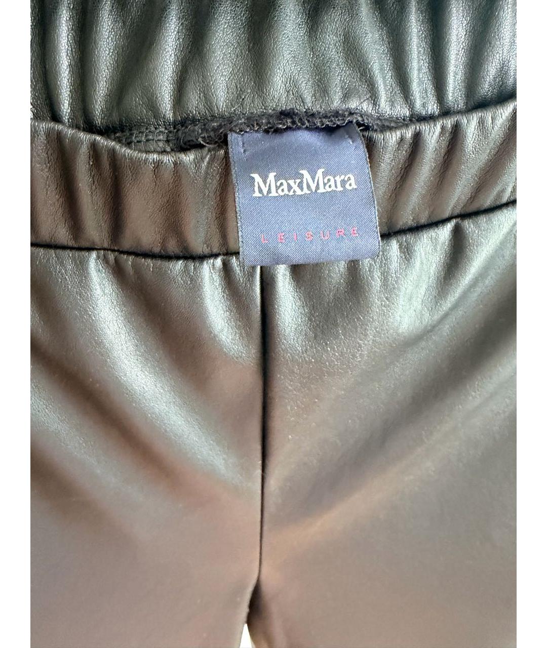 MAX MARA Черные леггинсы и велосипедки, фото 4
