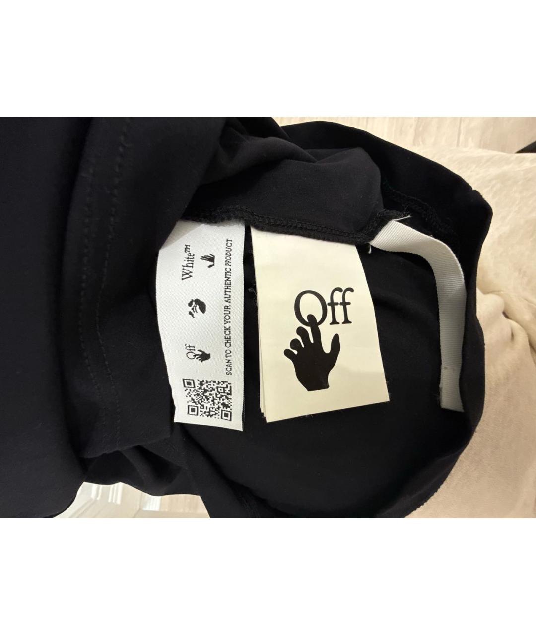 OFF-WHITE Черная полиамидовая футболка, фото 7