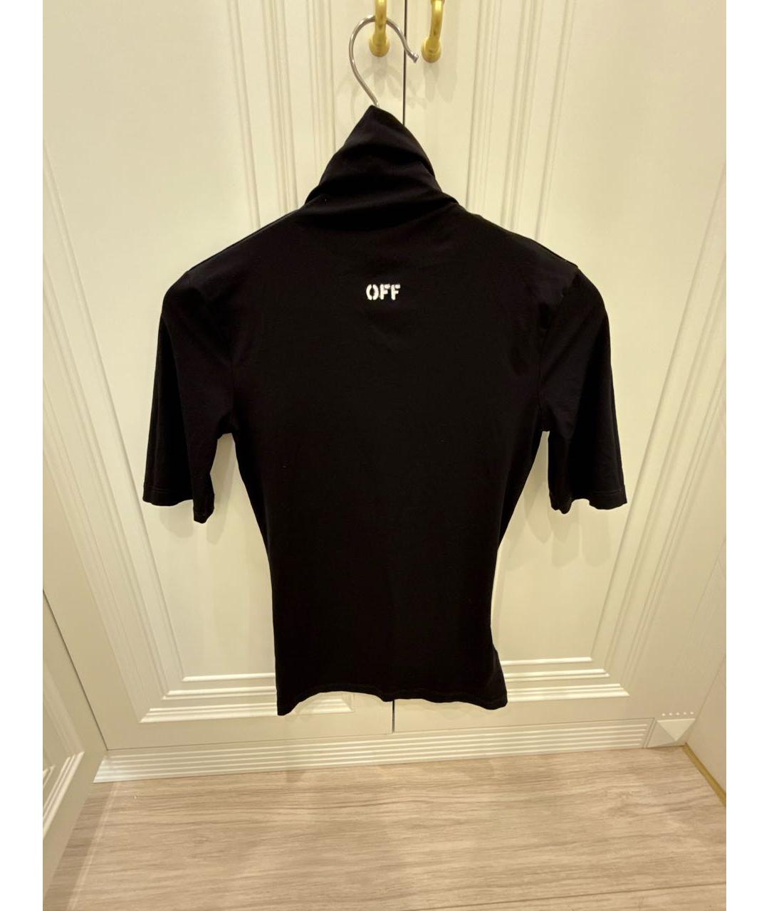 OFF-WHITE Черная полиамидовая футболка, фото 8