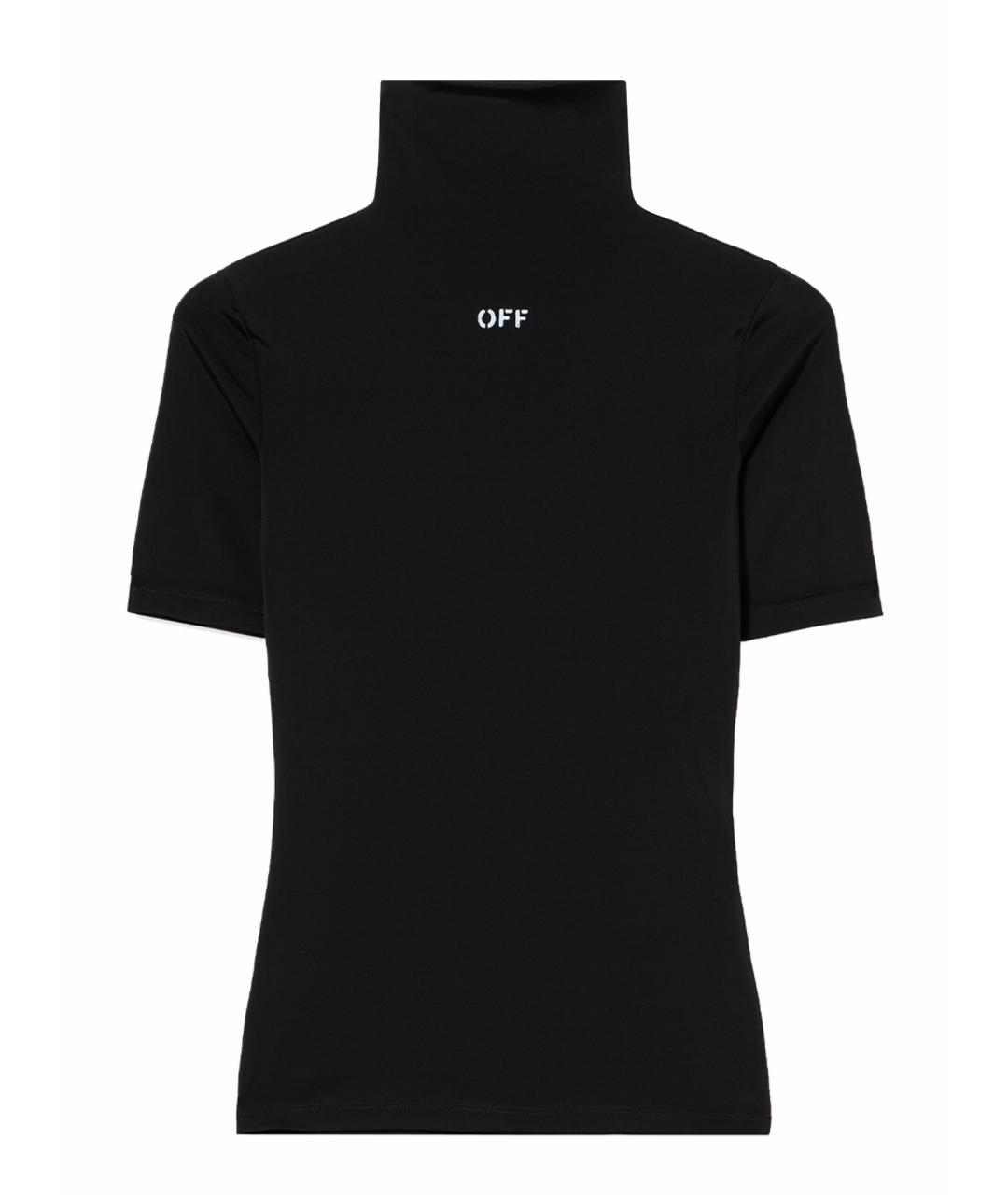 OFF-WHITE Черная полиамидовая футболка, фото 1