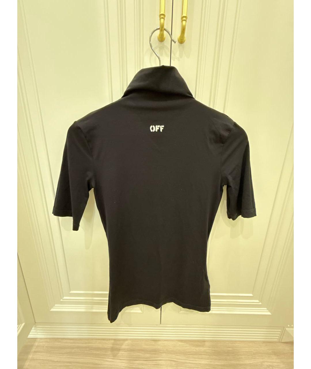 OFF-WHITE Черная полиамидовая футболка, фото 4