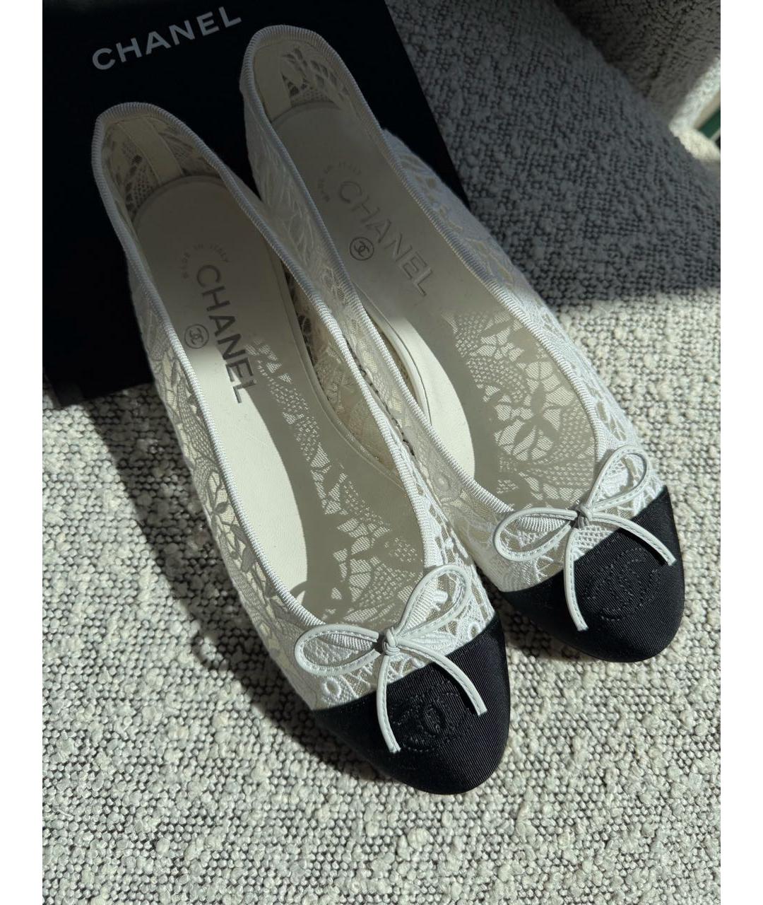CHANEL Белые балетки, фото 6