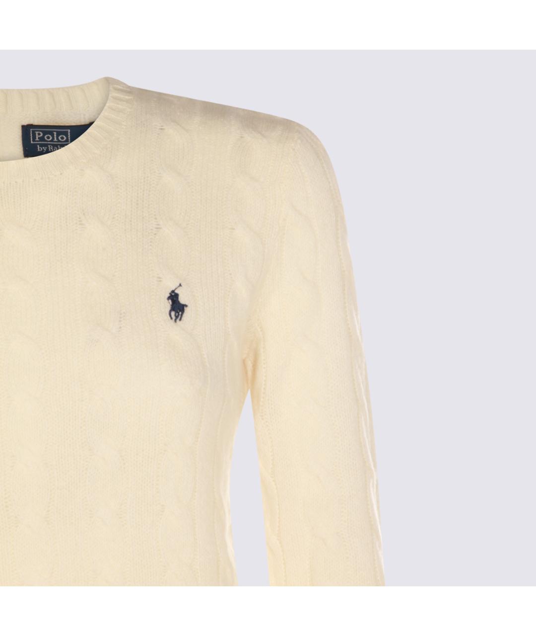 POLO RALPH LAUREN Бежевый шерстяной джемпер / свитер, фото 3