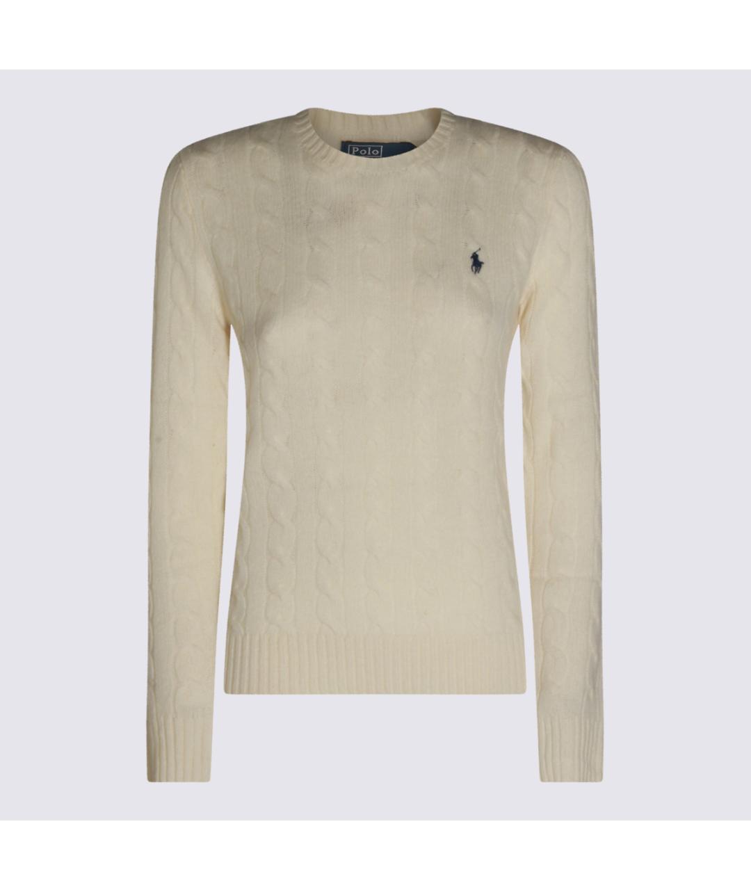 POLO RALPH LAUREN Бежевый шерстяной джемпер / свитер, фото 4