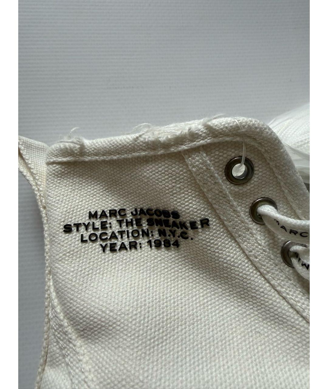 MARC JACOBS Белые текстильные кеды, фото 5