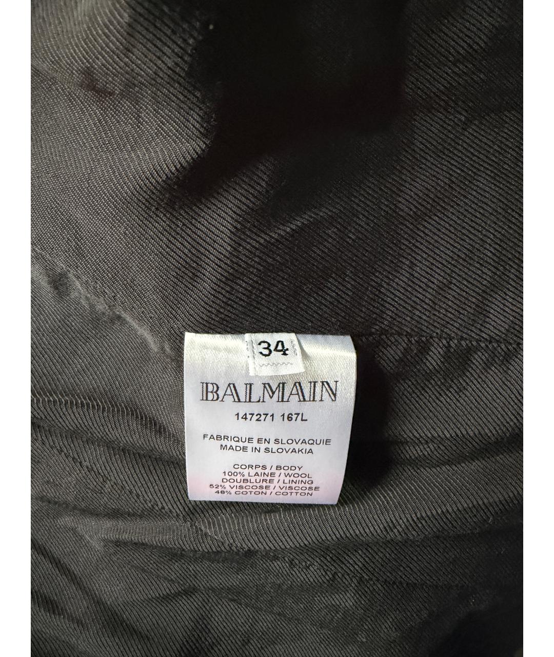 BALMAIN Синий шерстяной жакет/пиджак, фото 4