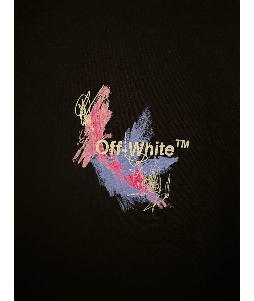 OFF-WHITE Черная хлопковая футболка, фото 3