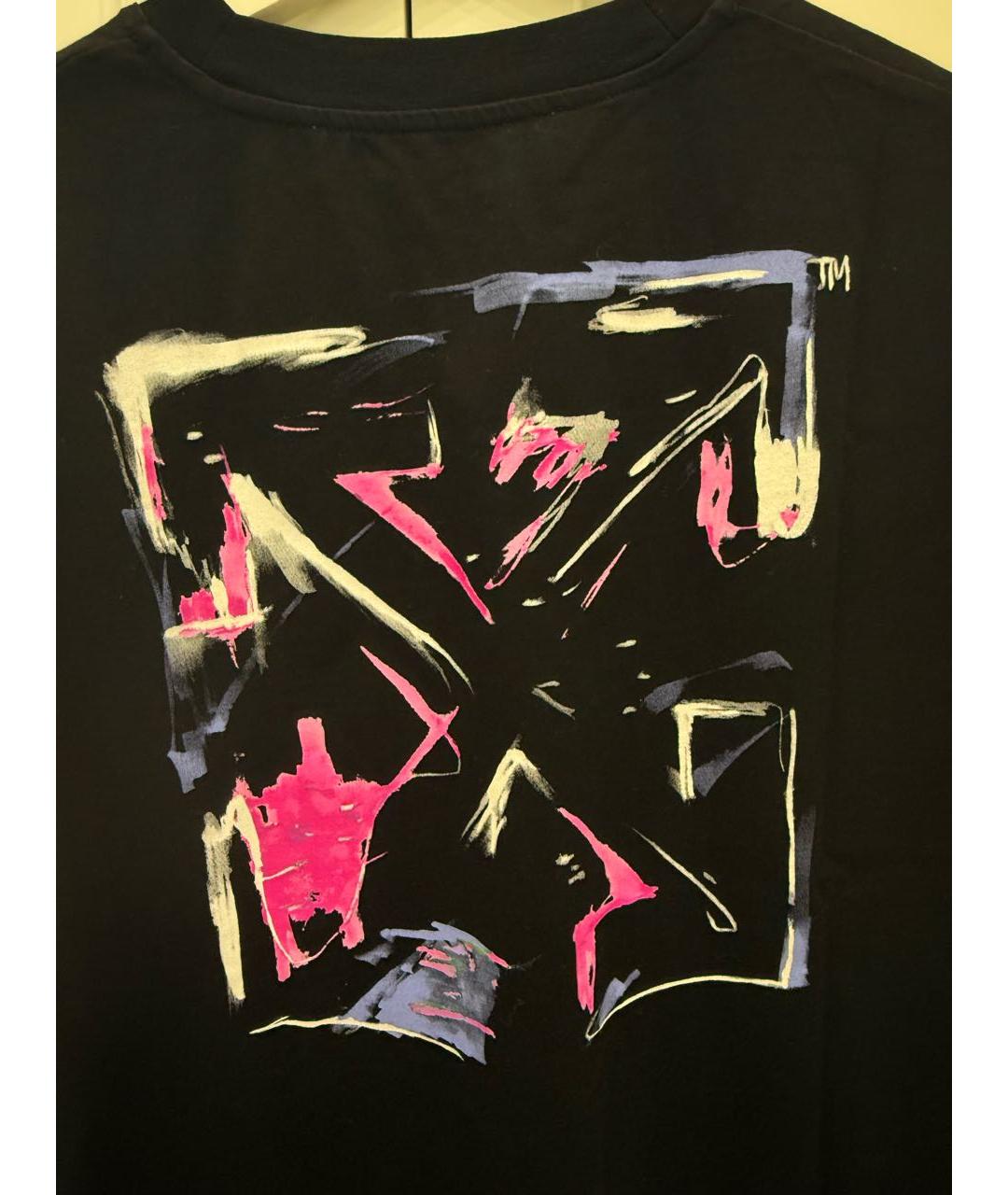 OFF-WHITE Черная хлопковая футболка, фото 4
