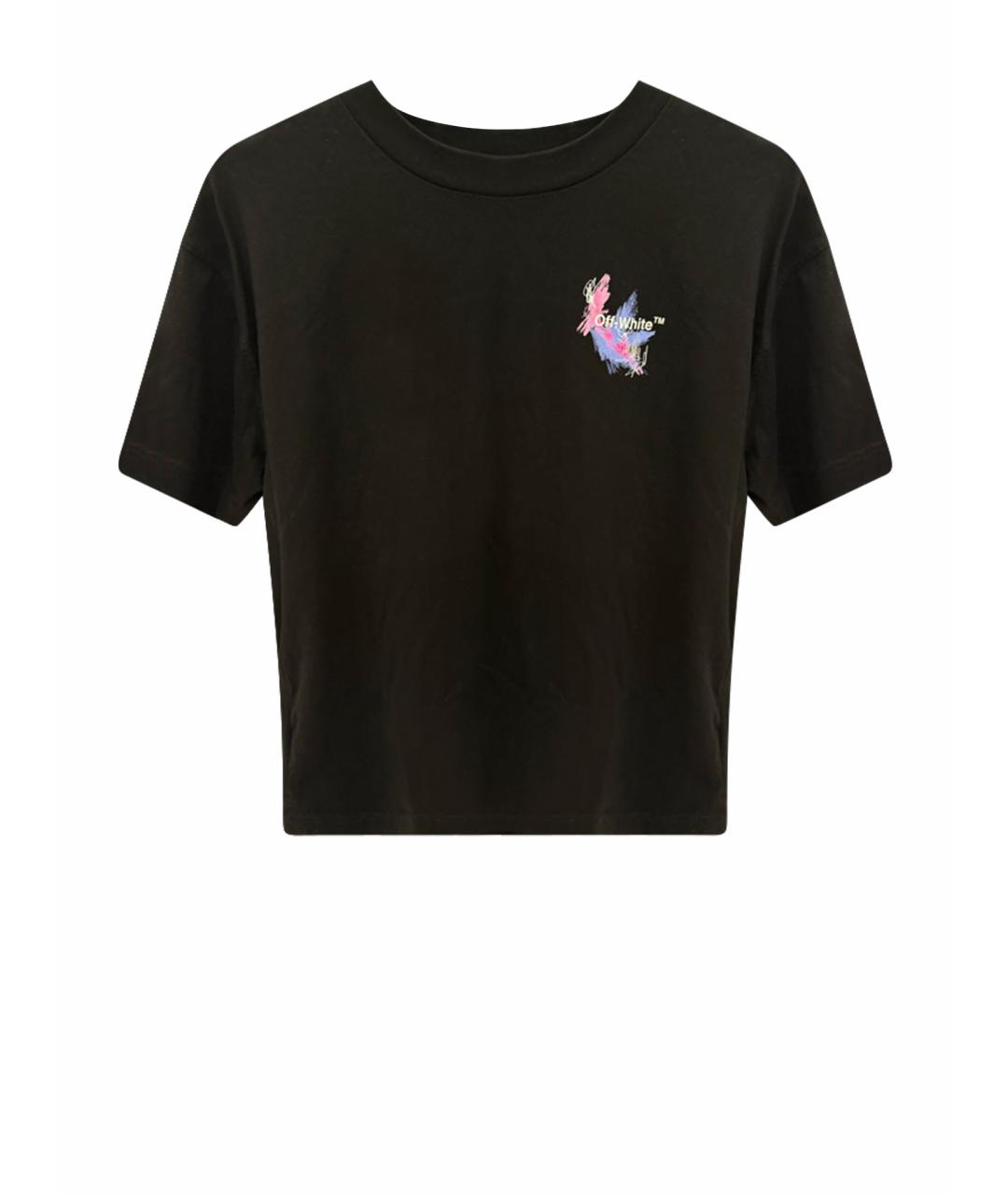 OFF-WHITE Черная хлопковая футболка, фото 1
