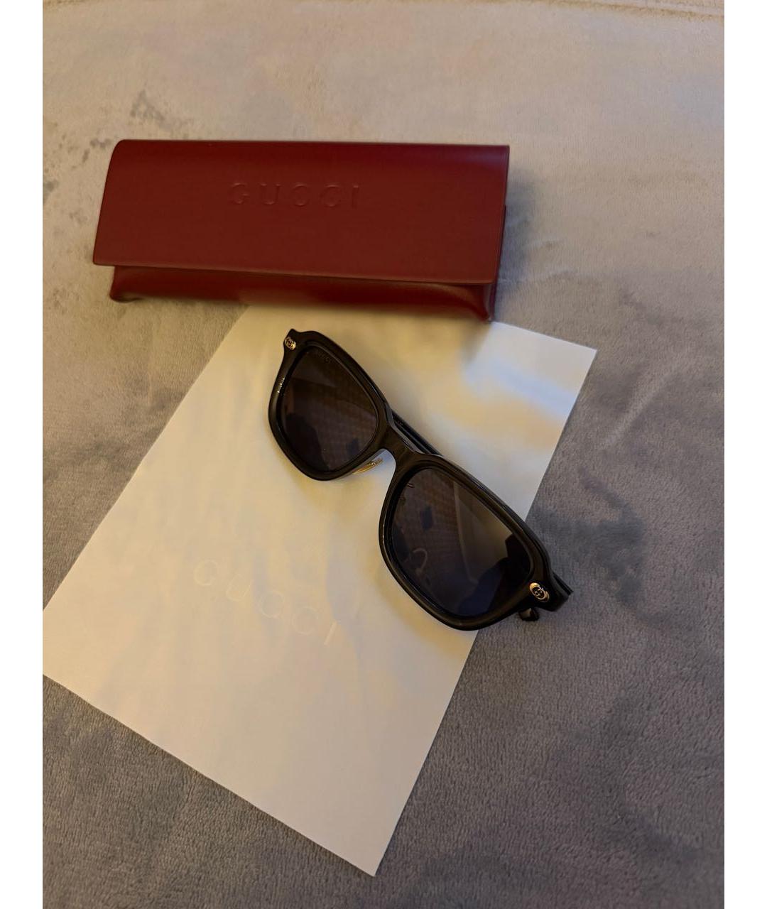 GUCCI Черные пластиковые солнцезащитные очки, фото 5