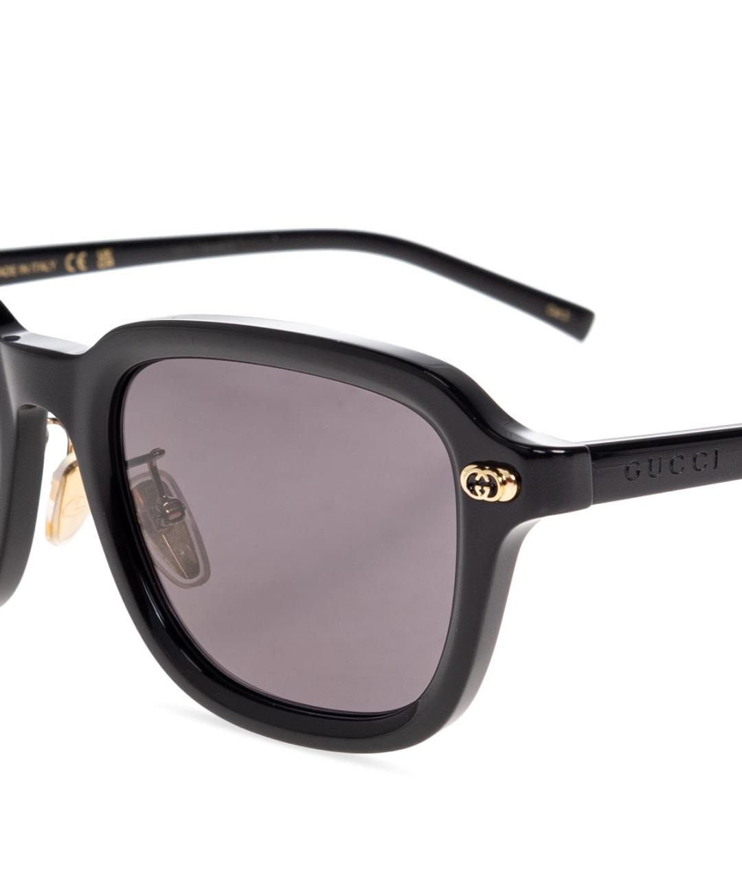 GUCCI Черные пластиковые солнцезащитные очки, фото 3