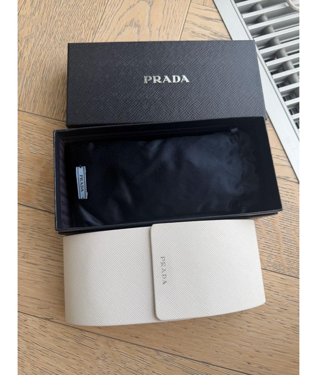PRADA Черные пластиковые солнцезащитные очки, фото 4