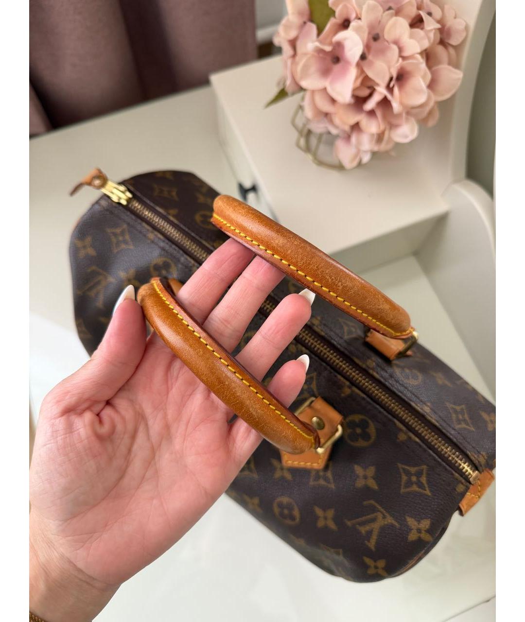 LOUIS VUITTON Коричневая сумка с короткими ручками, фото 6