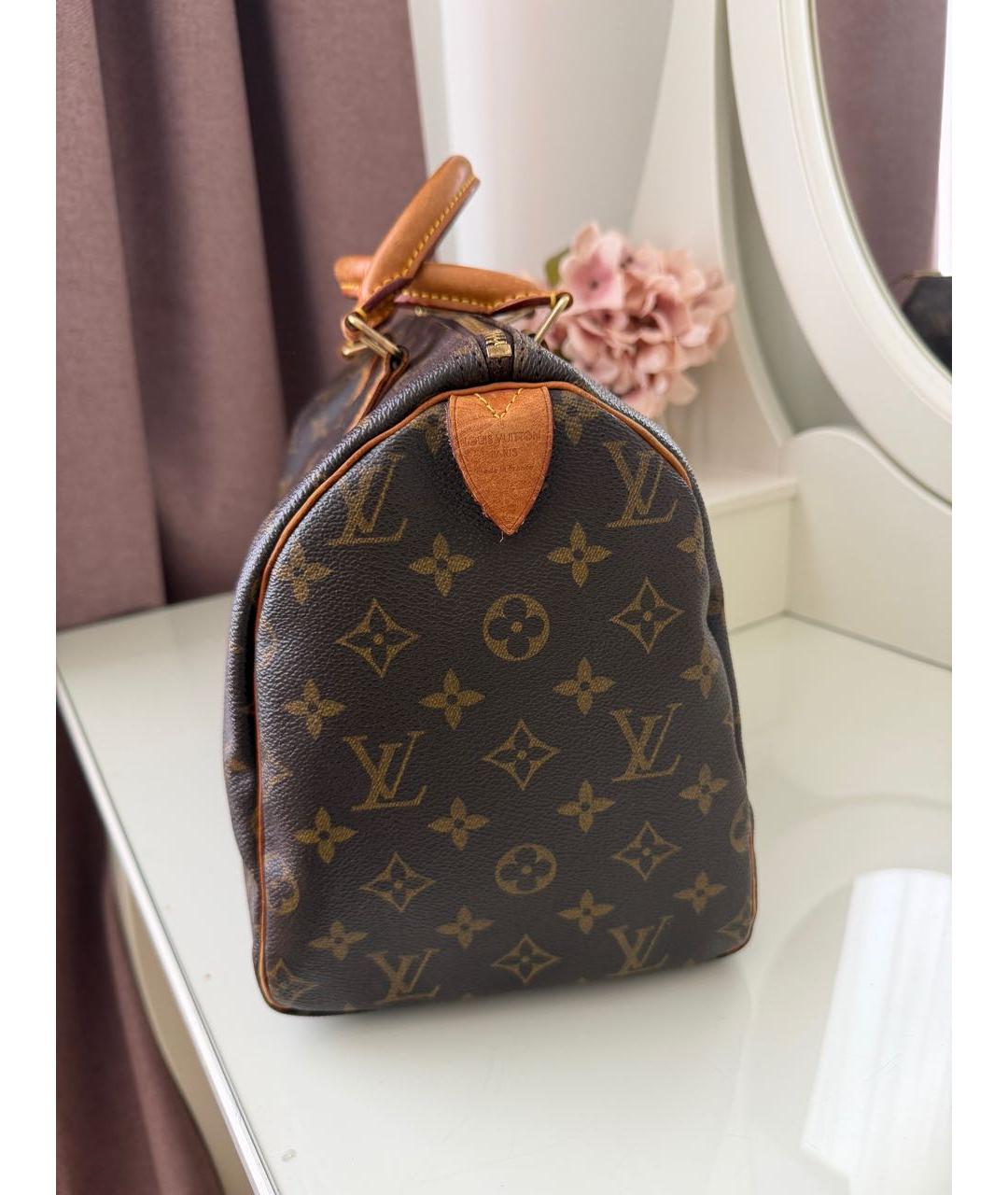 LOUIS VUITTON Коричневая сумка с короткими ручками, фото 4