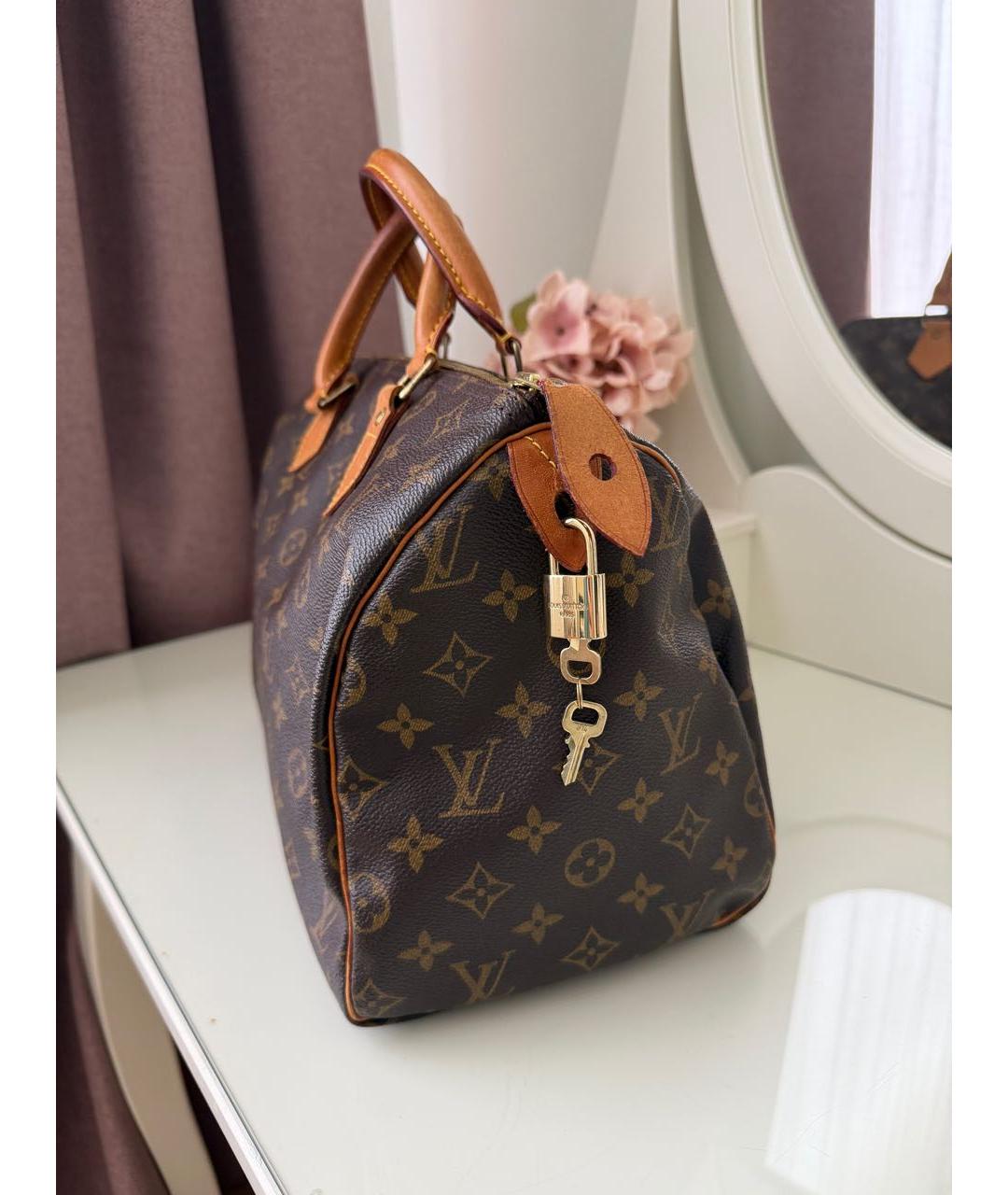 LOUIS VUITTON Коричневая сумка с короткими ручками, фото 2