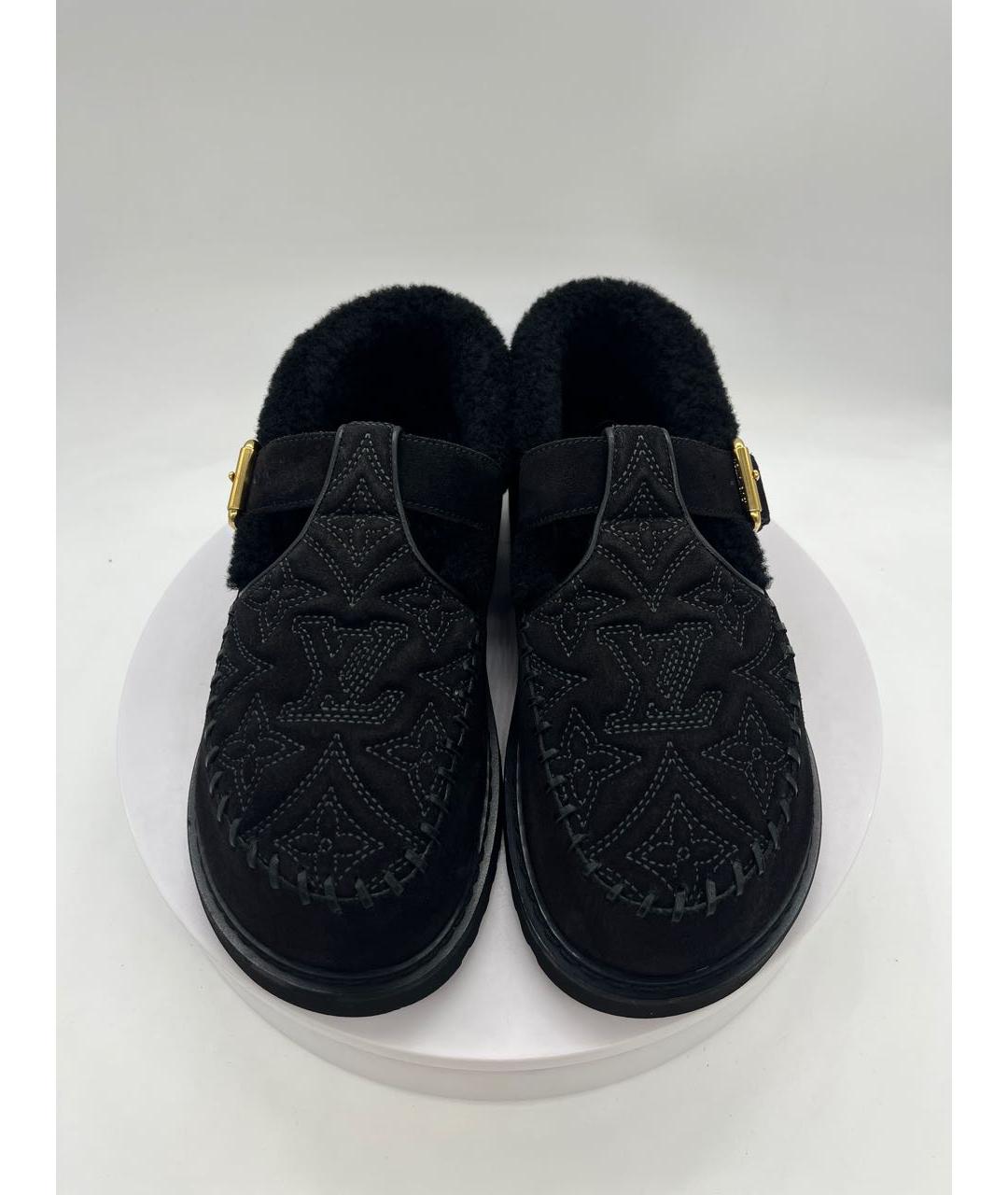 LOUIS VUITTON Черные замшевые туфли, фото 2