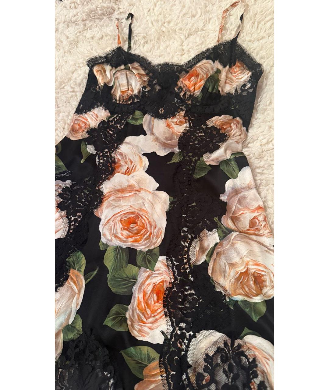 DOLCE&GABBANA Мульти шелковое платье, фото 3