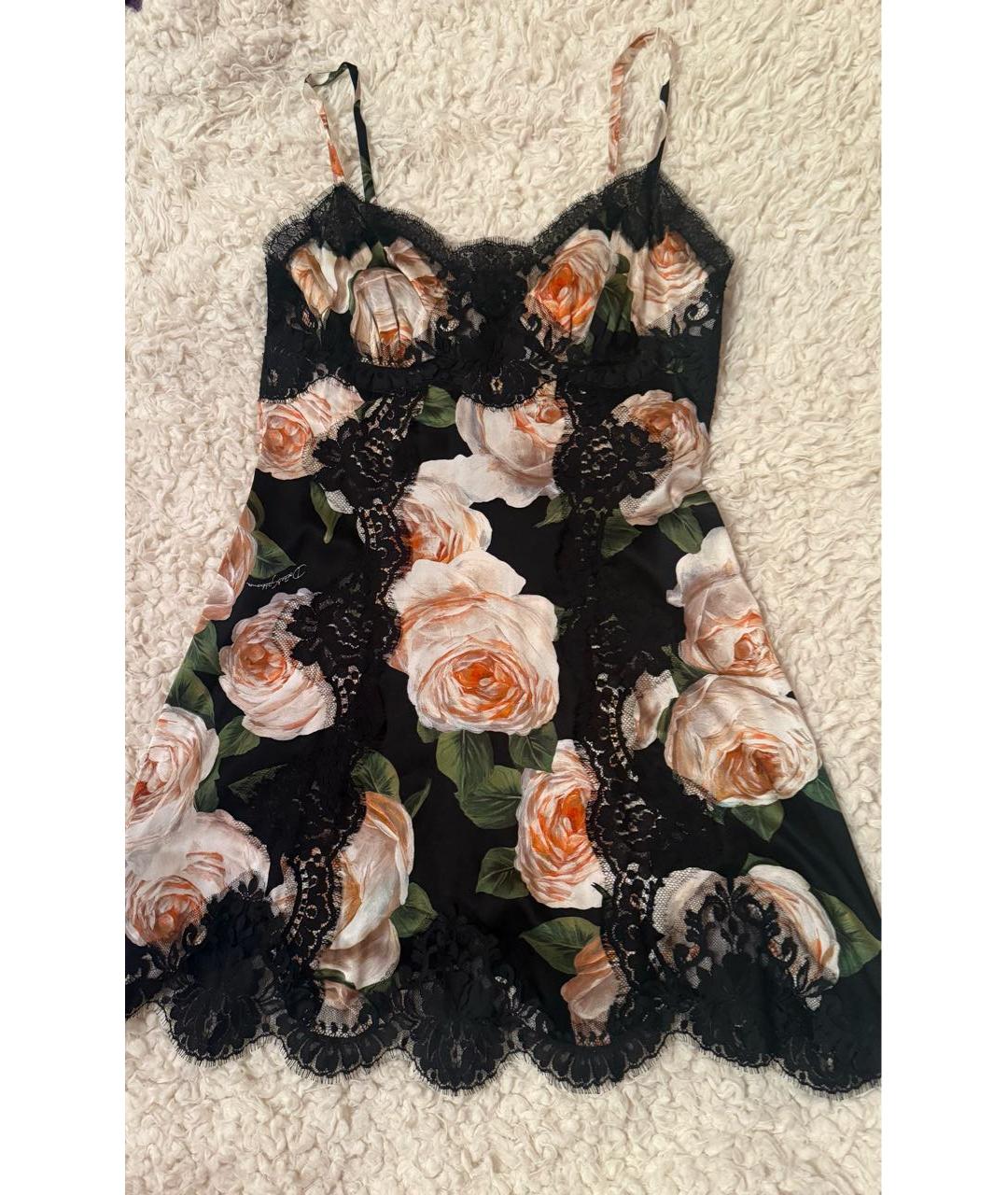 DOLCE&GABBANA Мульти шелковое платье, фото 5
