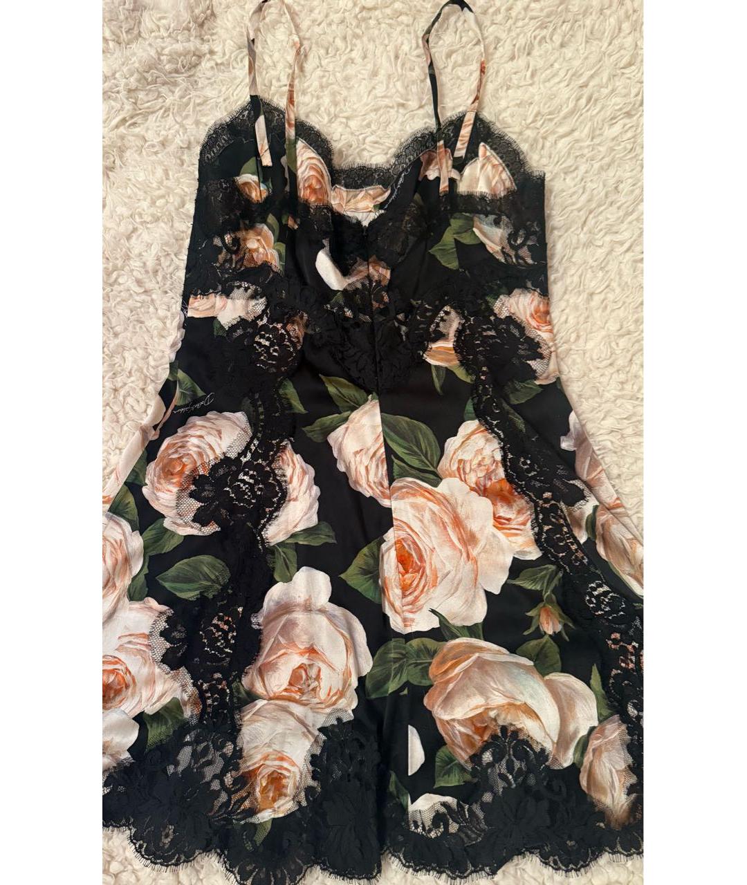 DOLCE&GABBANA Мульти шелковое платье, фото 2