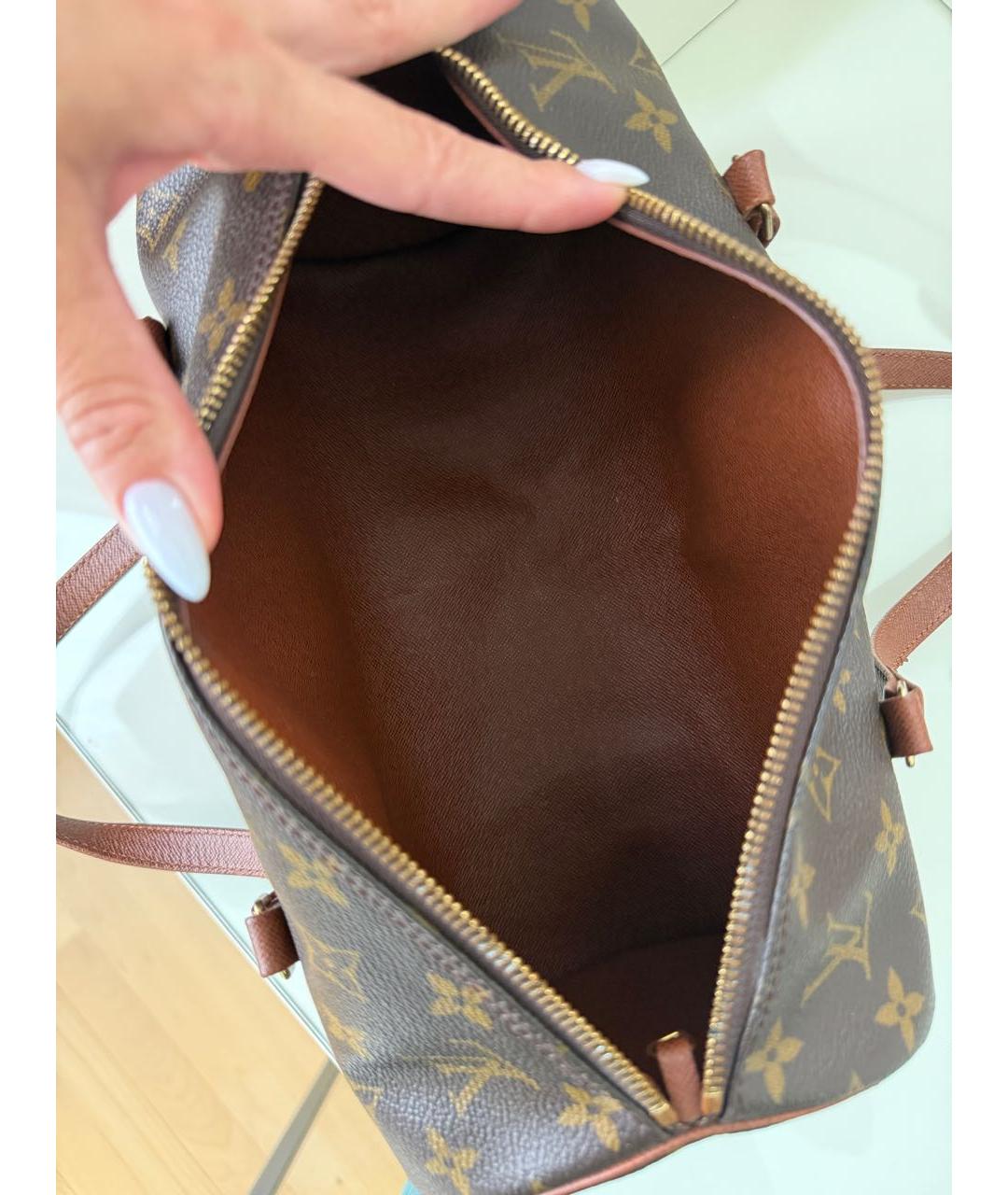 LOUIS VUITTON Коричневая сумка с короткими ручками, фото 8