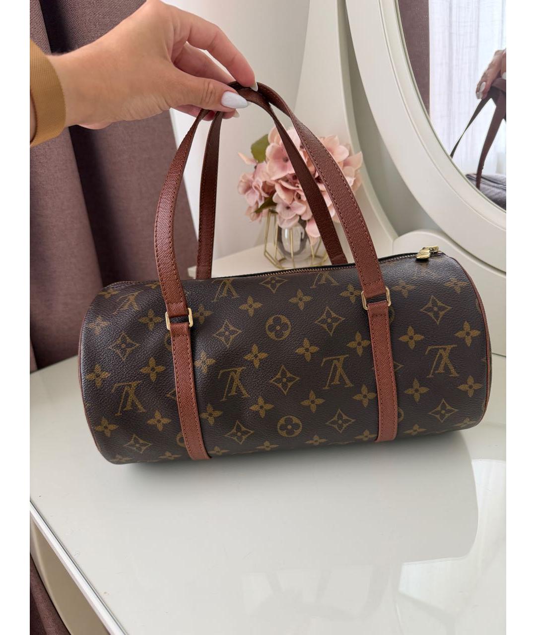 LOUIS VUITTON Коричневая сумка с короткими ручками, фото 2
