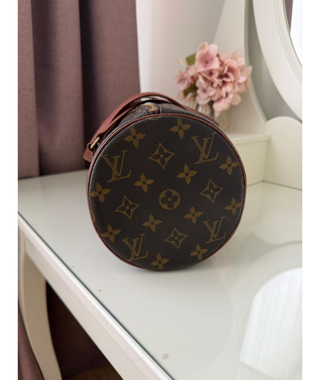 LOUIS VUITTON Коричневая сумка с короткими ручками, фото 3