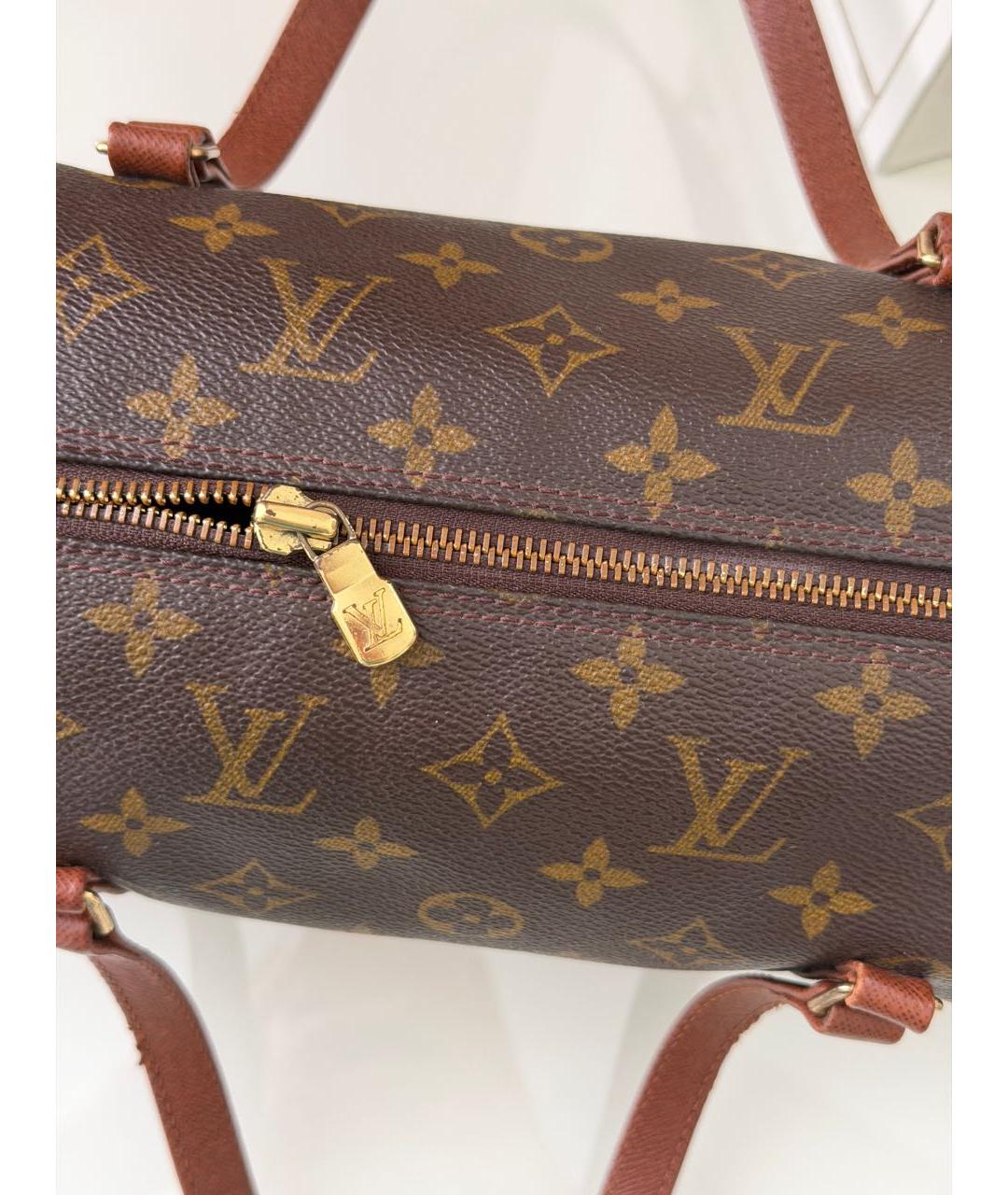 LOUIS VUITTON Коричневая сумка с короткими ручками, фото 7