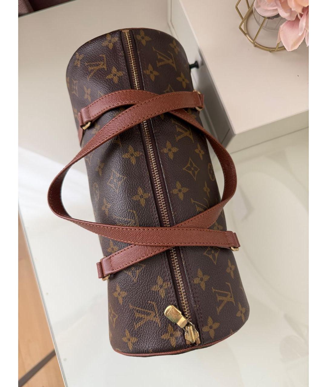 LOUIS VUITTON Коричневая сумка с короткими ручками, фото 5