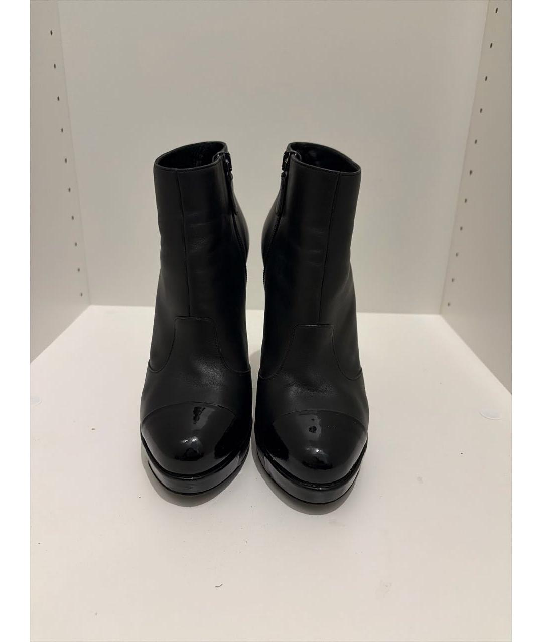 CHANEL Черные кожаные ботильоны, фото 2