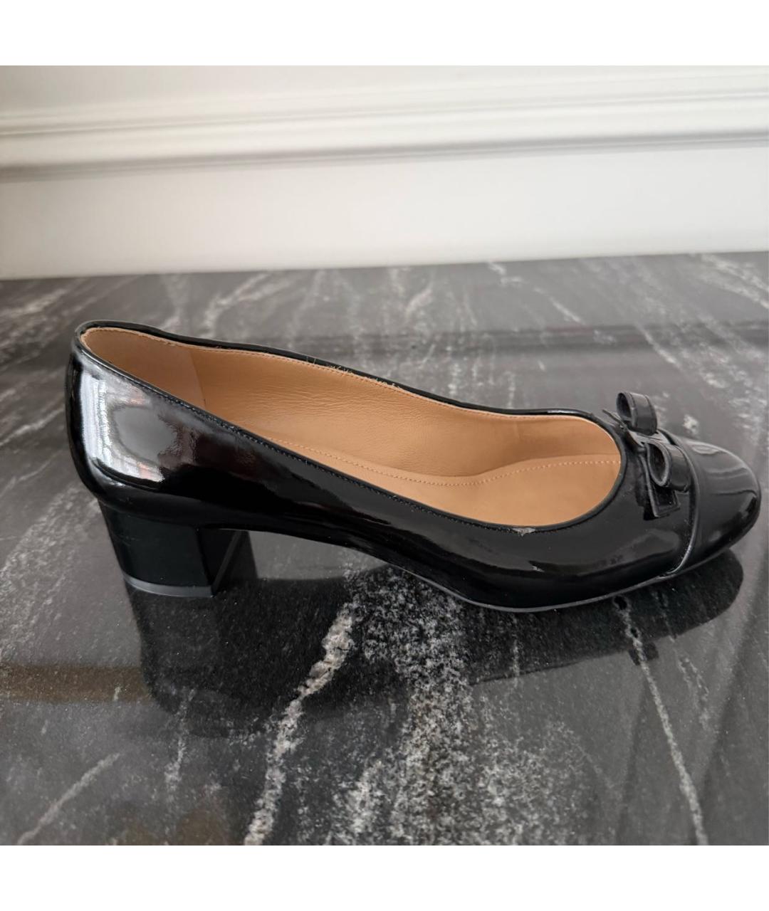 FERRAGAMO Черные туфли из лакированной кожи, фото 9