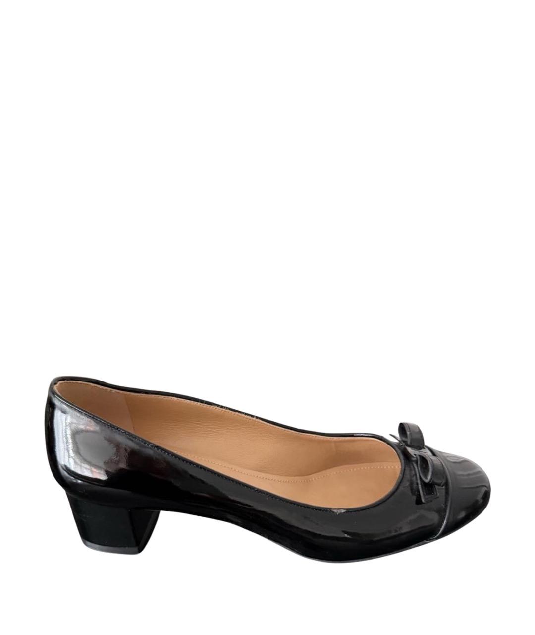 FERRAGAMO Черные туфли из лакированной кожи, фото 1