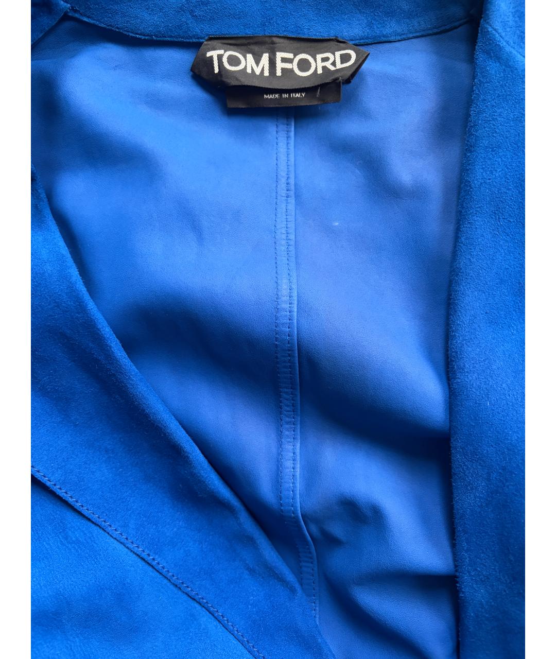 TOM FORD Синий замшевый жакет/пиджак, фото 4