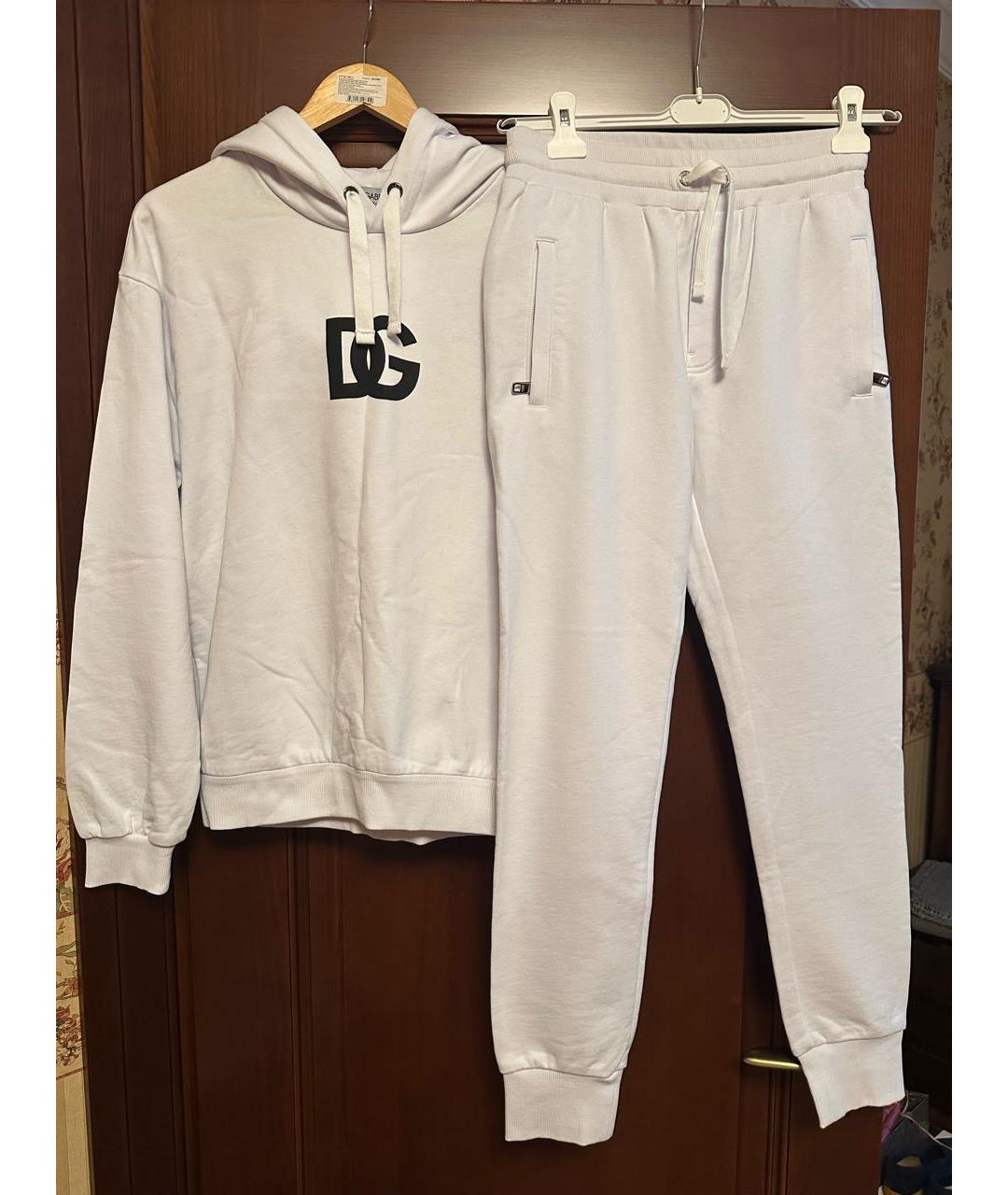 DOLCE&GABBANA Белый хлопковый спортивный костюм, фото 5