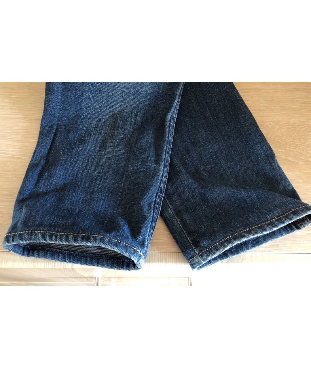 ARMANI JEANS Синие хлопко-эластановые прямые джинсы, фото 5