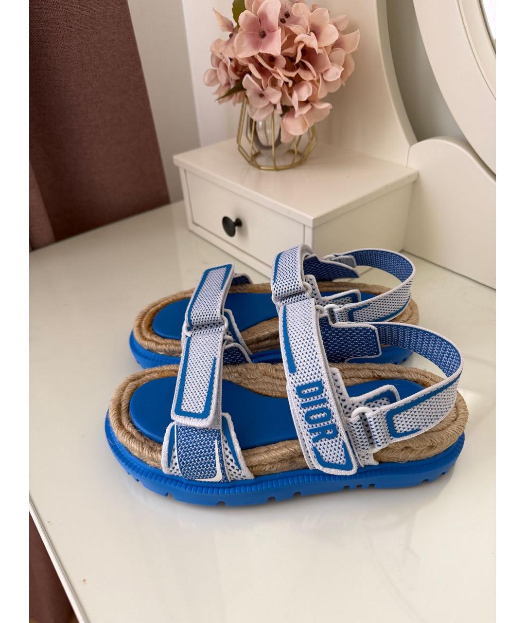 CHRISTIAN DIOR Синие сандалии, фото 6