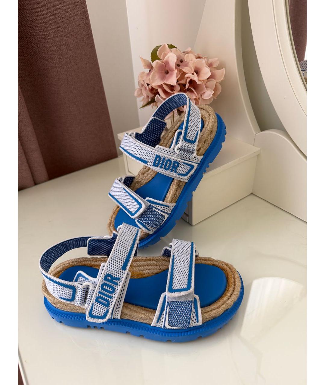 CHRISTIAN DIOR Синие сандалии, фото 9