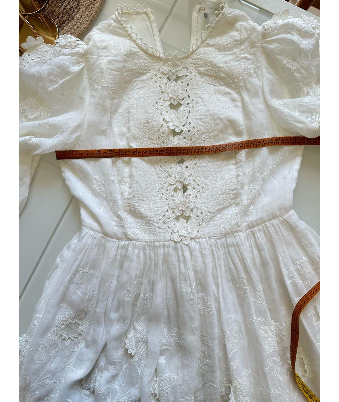 ZIMMERMANN Белое хлопковое повседневное платье, фото 6