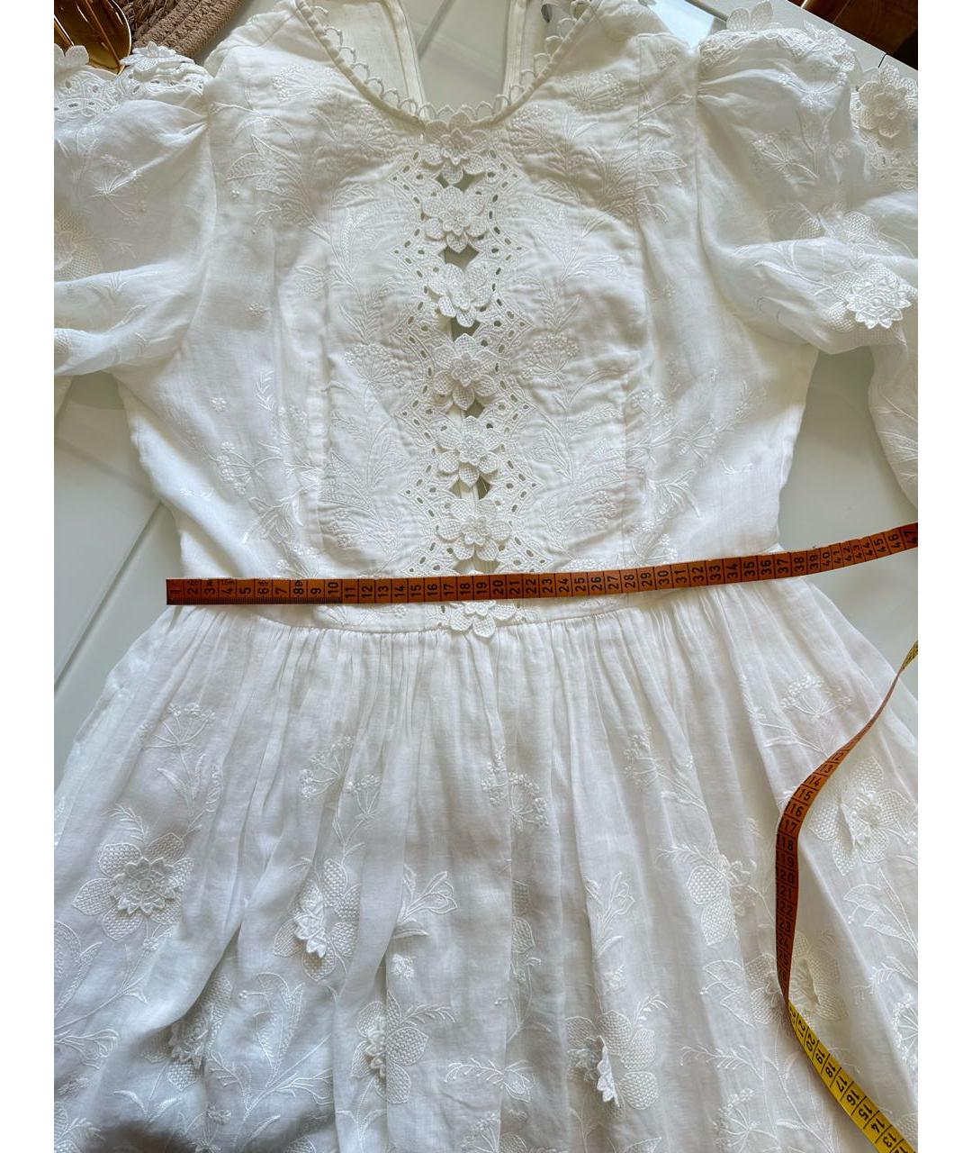ZIMMERMANN Белое хлопковое повседневное платье, фото 5