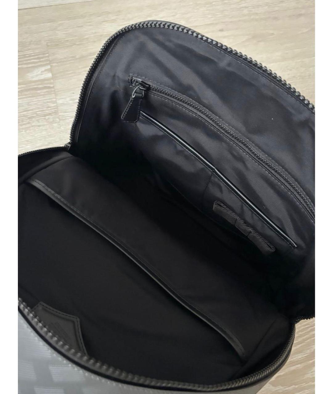 MONTBLANC Антрацитовый кожаный портфель, фото 4